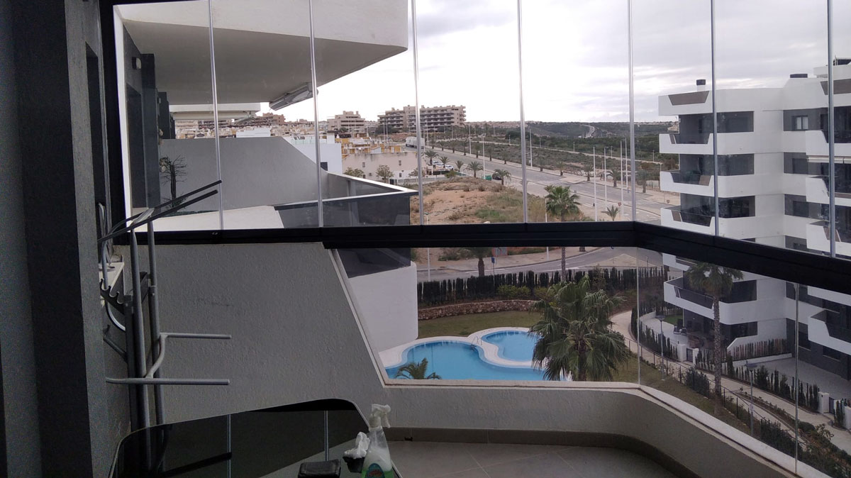 cortinas cristal terrazas Alicante