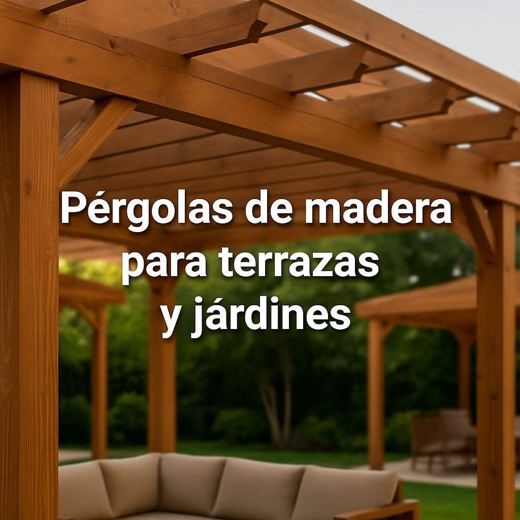 Pérgolas de madera para terrazas y jardines